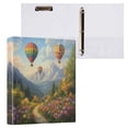 thumbnail image 3 of Iauyy PVC Round Ring Binders, 200 Page Capacity, 2 Pack，Colorful Hot Air Balloons, 3 of 8