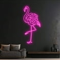 thumbnail image 2 of Handmadetneonsign Custom Flower Flamingo Led Sign, Flamingo Neon Light, Bird Neon Sign, Animal Led, 2 of 5