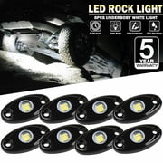 White 8 Pods CREE LED Rock Underbody Lights for JEEP Offroad Truck ATV UTV NEW
