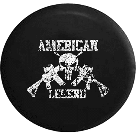 American Legend AR15 Punisher Skull Sniper Chris Kyle MilitarySpare Tire Cover Jeep RV 30 (Best Ar 15 Sniper Stock)