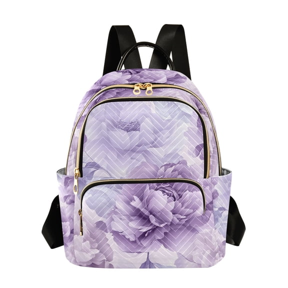ALAZA Peonies Floral Womens Travel Laptop Backpack Large Daypack Ladies Shoulder Bags S