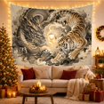 thumbnail image 3 of Moon Stars Dynamic with Mythical Creatures Facing Each, Mystical Fantasy for Space Lovers, Galaxy Room Decor, Housewarming Gift, Tapestry Wall Hanging for Bedroom and Dorm, 3 of 7