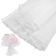 thumbnail image 2 of 3pcs Bouquet Wrapping Paper, 11in X 4.5 Yards for Each Pearl Edge Flower Packaging Fabric, (White), 2 of 5