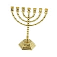 thumbnail image 4 of Portavelas Menorah 7 Rama Tradicional 20cm Centro De Mesa Candelabro Dorado Soledad Portavelas Menorá, 4 of 10