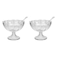 thumbnail image 1 of OUSITAID 2 Ensembles de Coupes à Salade Transparentes Coupes à Pudding Multifonctions Verres à Dessert pour la Maison, 1 of 6