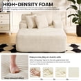 thumbnail image 5 of Oversized Chaise Lounge Chair Indoor, Sleeper Sofa Bed with 64" Long Lounge Surface, No Assembly Boneless Corduroy Upholstered Chaise with Side Pockets for Apartment & Living Room, 5 of 10