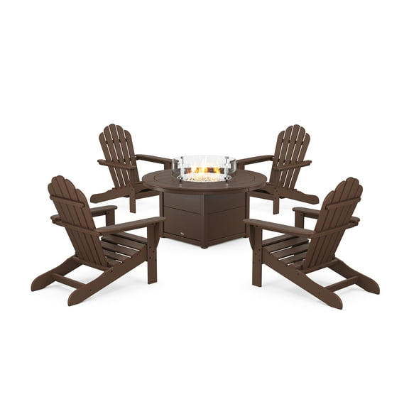 Trex® Outdoor Furniture™ 5-Piece Monterey Bay Adirondack Conversation Set with Fire Pit Table in Vintage Lantern