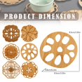 thumbnail image 4 of Hot Sale!npkgvia Coasters,Placemats,Leaves Wooden Botanical Decorations for Cold Drinks Tea Cup Cushion Heat Insulation Pad Cup Holder Cup Holder Tea Set,Kitchen Gadgets, 4 of 9