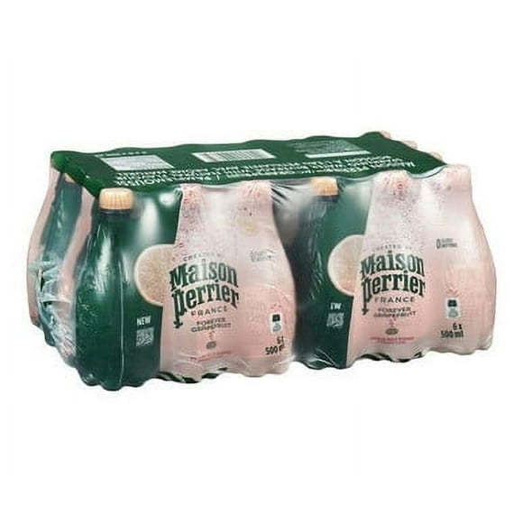 Perrier Sparkling Grapefruit Water, 500ml/16.9oz (24 Pack)