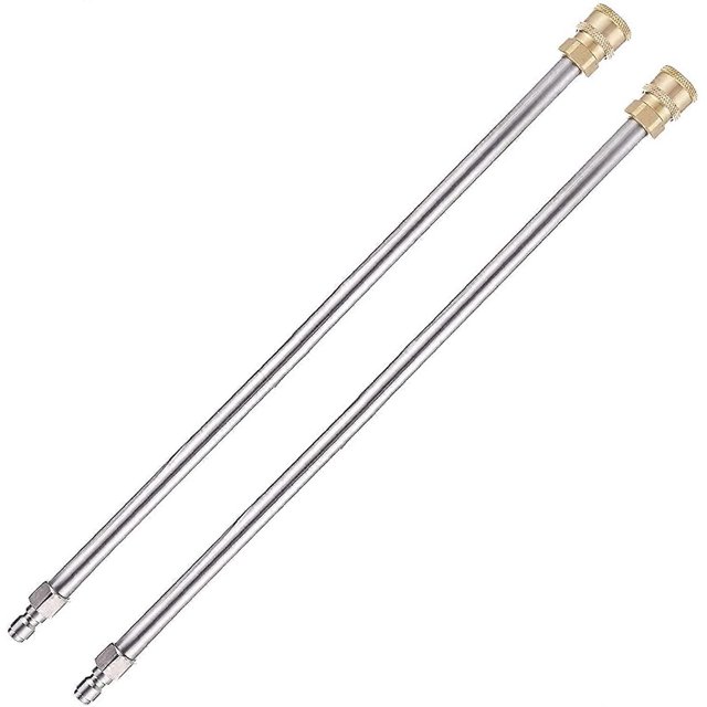 2 Pack Pressure Washer Extension Wands, Gutter Cleaning Tools, Replacement Telescopic Lance, Window Cleaning Nozzles