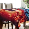 thumbnail image 3 of JSTEL Horse Fire & Ice Table Cloth Rectangle 60 x 120 Inch Tablecloth Anti Wrinkle Table Cover for Dining Kitchen Parties, 3 of 6