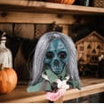 thumbnail image 2 of Voice Activated Walking Ghost Skull Decoration – Light Up Halloween Prop with Sound, Motion & Glowing Eyes – Horror Animatronic for Porch, Backyard, Party or Haunted House, 2 of 5