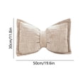 thumbnail image 3 of Dimensional Bow Shaped Lumbar Pillow Vintage Textured Decorative Waist Cushion Soft Throw Pillow for Sofa Bedroom Living Room Scandinavian Home Decor, 3 of 6