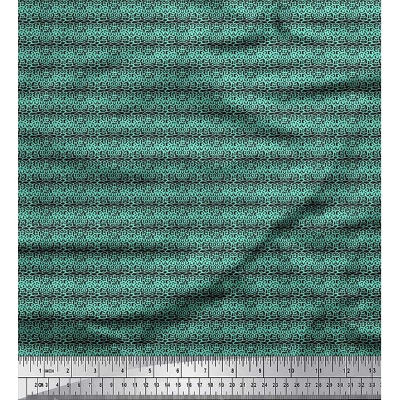 Soimoi Velvet Fabric Leopard Skin Small Printed Fabric 1 Yard 58 Inch Wide