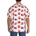 thumbnail image 3 of Fotbe Bloody Hand Camisa Estampada de Manga Corta para Hombre, Casual de Verano, Estilo Playero, Sin Arrugas-3X-Large, 3 of 5