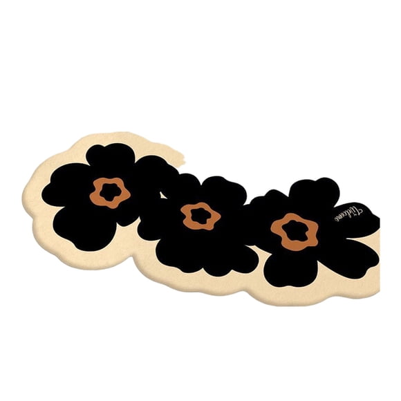 Billuyoard Alfombras de ducha suaves y cómodas para ducha interior, lavables a máquina y fáciles de limpiar, alfombra de baño redonda Juegos de accesorios de baño Negro 45X100cm