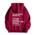 thumbnail image 4 of XINXIAOO Womens Hoodie Long Sleeve Hoodie Pullover Hoodie Oversized Hoodies for Women Red Crewneck Sweatshirt Fall Clothing Teens Clothes, 4 of 4