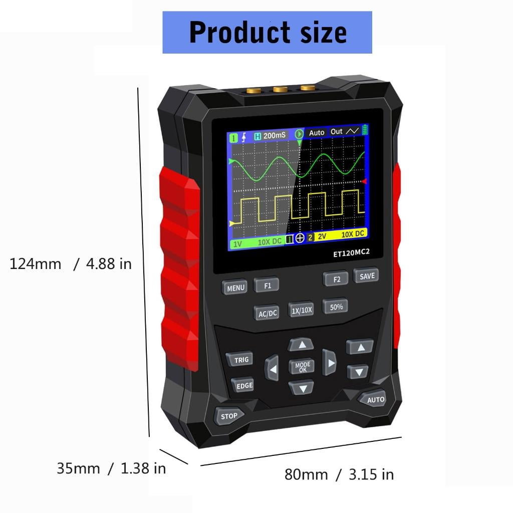 CEORPER 2 Channel Oscilloscope Waveforms Storage Waveform Generator Three Triggers Modes