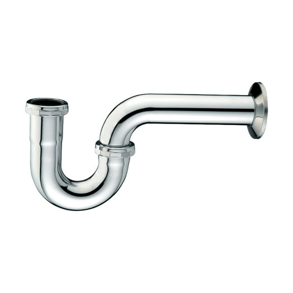 Highcraft 27121 P-Trap for Tubular Drain Applications, 1-1/2 in., 17GA Brass, Chrome Plated