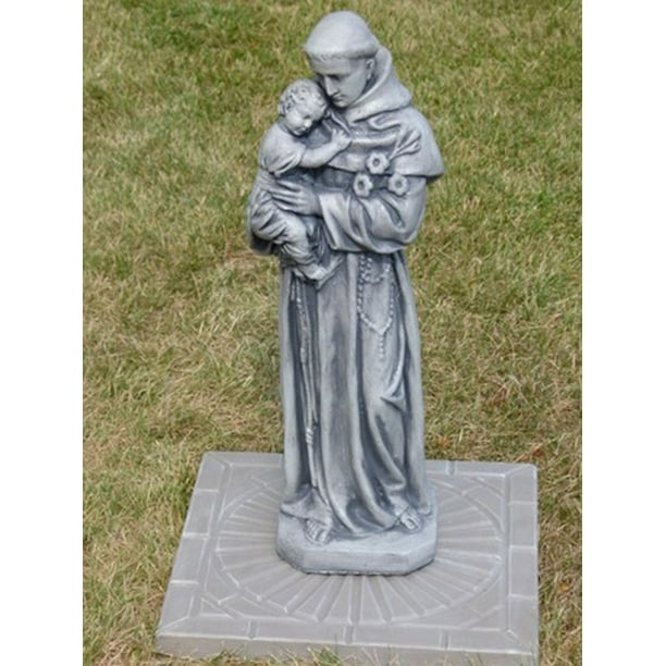 25 Moss Finished St Anthony Outdoor Statue Decoration Walmart Com Walmart Com