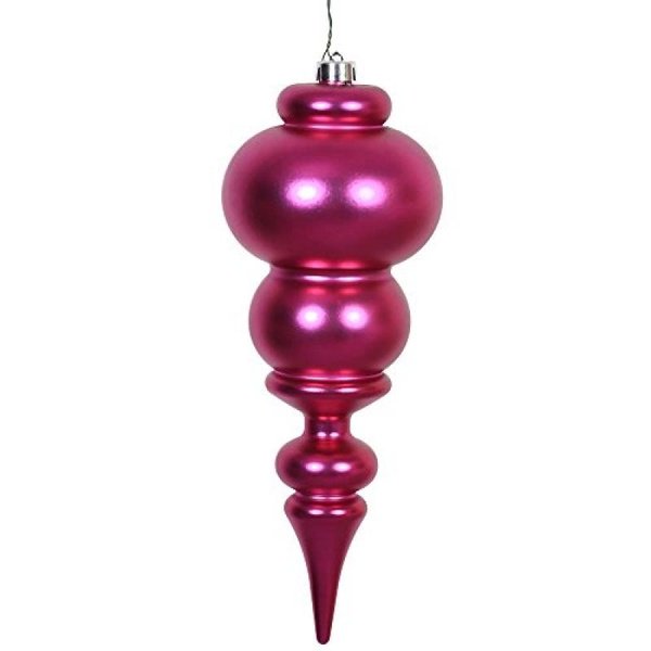 Vickerman 14" Wine Shiny Finial Christmas Ornament