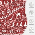 thumbnail image 3 of Xmas Reindeer Fleece Blanket, Super Soft Cozy Deer Throw Blanket 50" x 60", Lightweight Fuzzy Flannel Blanket, Warm for Couch, Sofa, Bed (Red), 3 of 6
