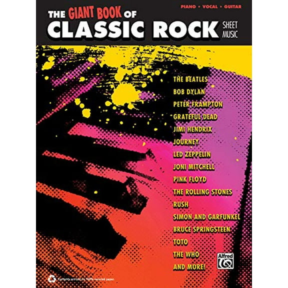 Pre-Owned The Giant Classic Rock Piano Sheet Music Collection: Piano/Vocal/Guitar (Giant Book of Sheet Music) Paperback - USED