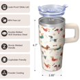thumbnail image 3 of 20OZ Dog Print Insulated Tumbler with Handle Double Wall Vacuum Cup Ideal Dog Lover Gifts Unique Birthday Christmas Presents for Dog Enthusiasts Women Men Fits Car Cup Holders and Easy to Clean, 3 of 6