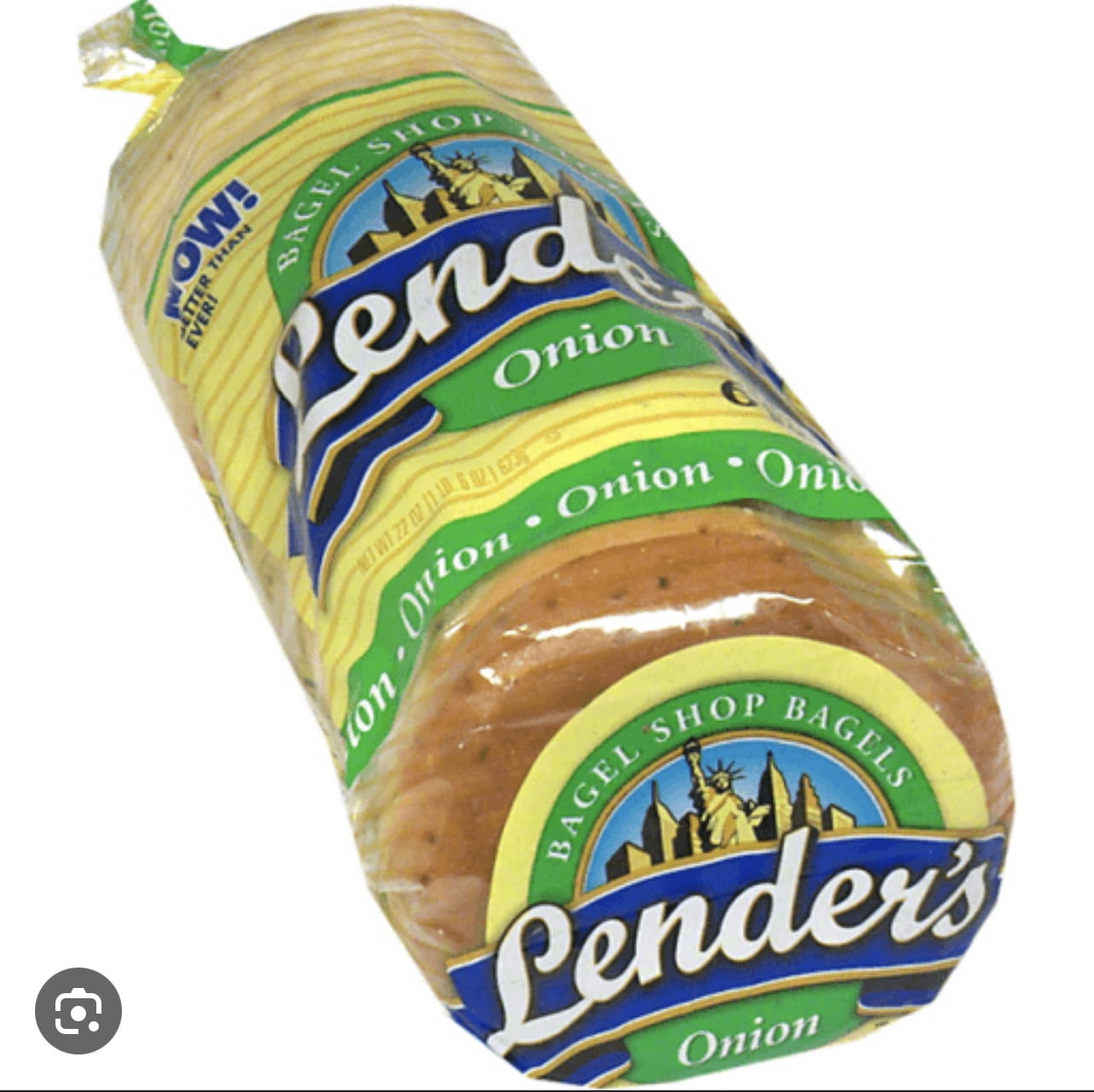 Lender's Frozen Original Onion Flavored 6 Ct Flour Based Bagels 12oz Plastic Bag