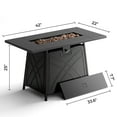 thumbnail image 3 of BALI OUTDOORS 42'' Propane Fire Pit Table Large Outdoor Firepit Table for Patio, Outside Black, 3 of 9