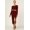 GQSP090-wine red, variant on Womens Dresses Tight Kink Slit Long Sleeve Hollow Dress Slim Fit Hip Sexy Skirt