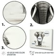 thumbnail image 3 of Designart "Black And White Elephant Beauty Of Strength III" Animals Metal Wall Decor Set, 3 of 5
