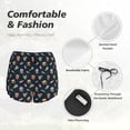 thumbnail image 6 of Picia Fast Food Pattern Women's 2 in 1 Athletic Running Shorts High Waisted Workout Casual Gym Sweat Shorts with Comfy Liner Zipper Pockets-Small, 6 of 9