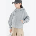 thumbnail image 6 of SGMVNU Girls Lightweight Baseball Jacket with Pockets, Long Sleeve Zip Up Bomber Jackets Coat, Transitional Spring Fall Jacket Outerwear for Kids Size 10-12 Years ,Color lz1023_D-Grey, 6 of 8