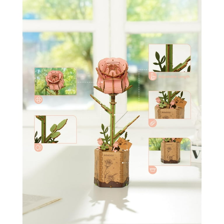 ROKR 3D Wooden Puzzle Pink Rose DIY Model Building Kits Artifical Flower  Toys for Girls Adults for Thanksgiving & Mother's Day & Valentine's Day &  Birthday Gifts - Walmart.com
