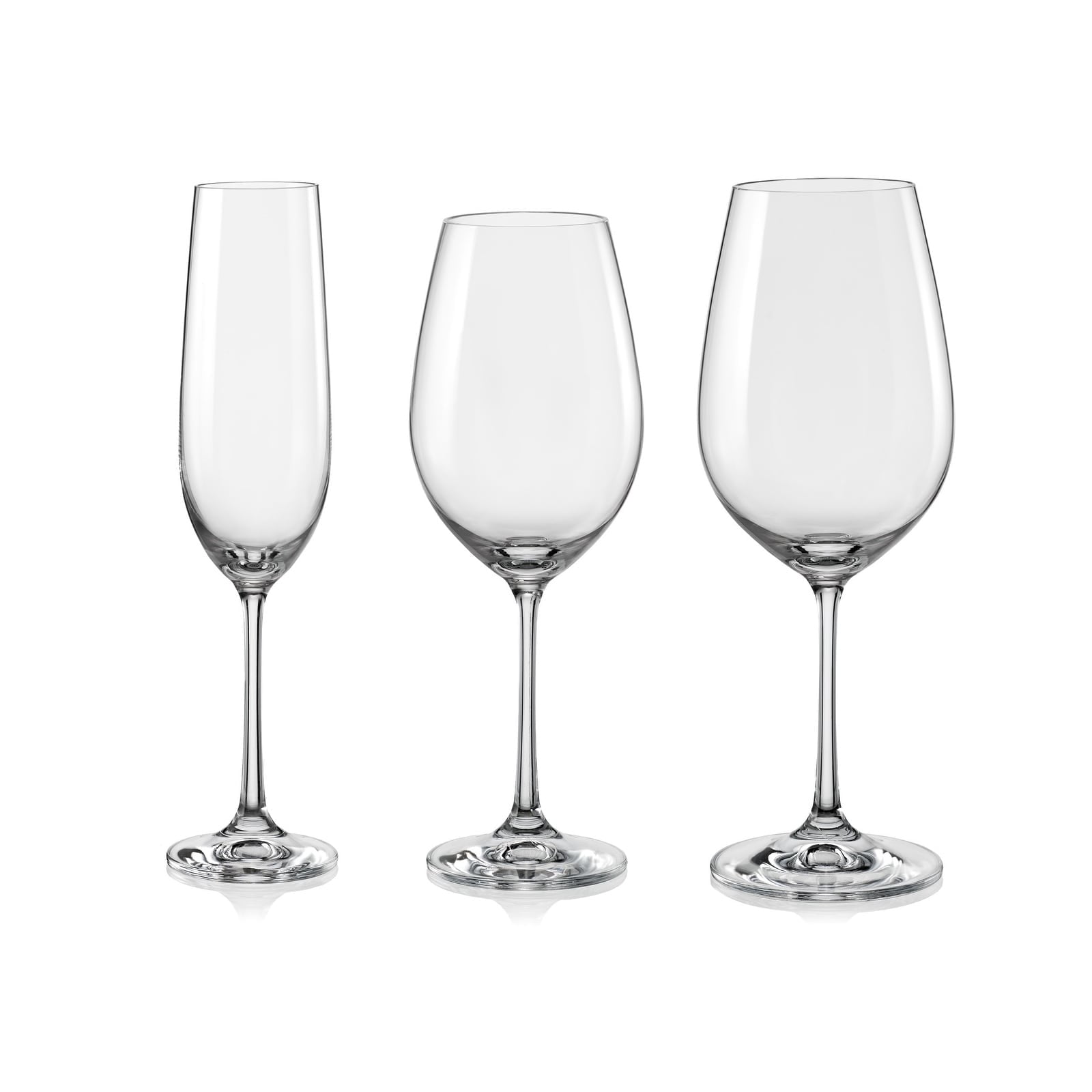 Red Vanilla Viola Fluted Champagne Glass 6.5oz Set/6 (Set of 6)