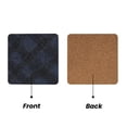 thumbnail image 2 of Multi-Shape Mdf Cork Coaster 4 Pieces Of Anti-Slip, Anti-Wear And Anti-Fouling 3.9in Easy To Clean And Stable Structure Argyle Plaid Darkslateblue_3 Square, 2 of 7