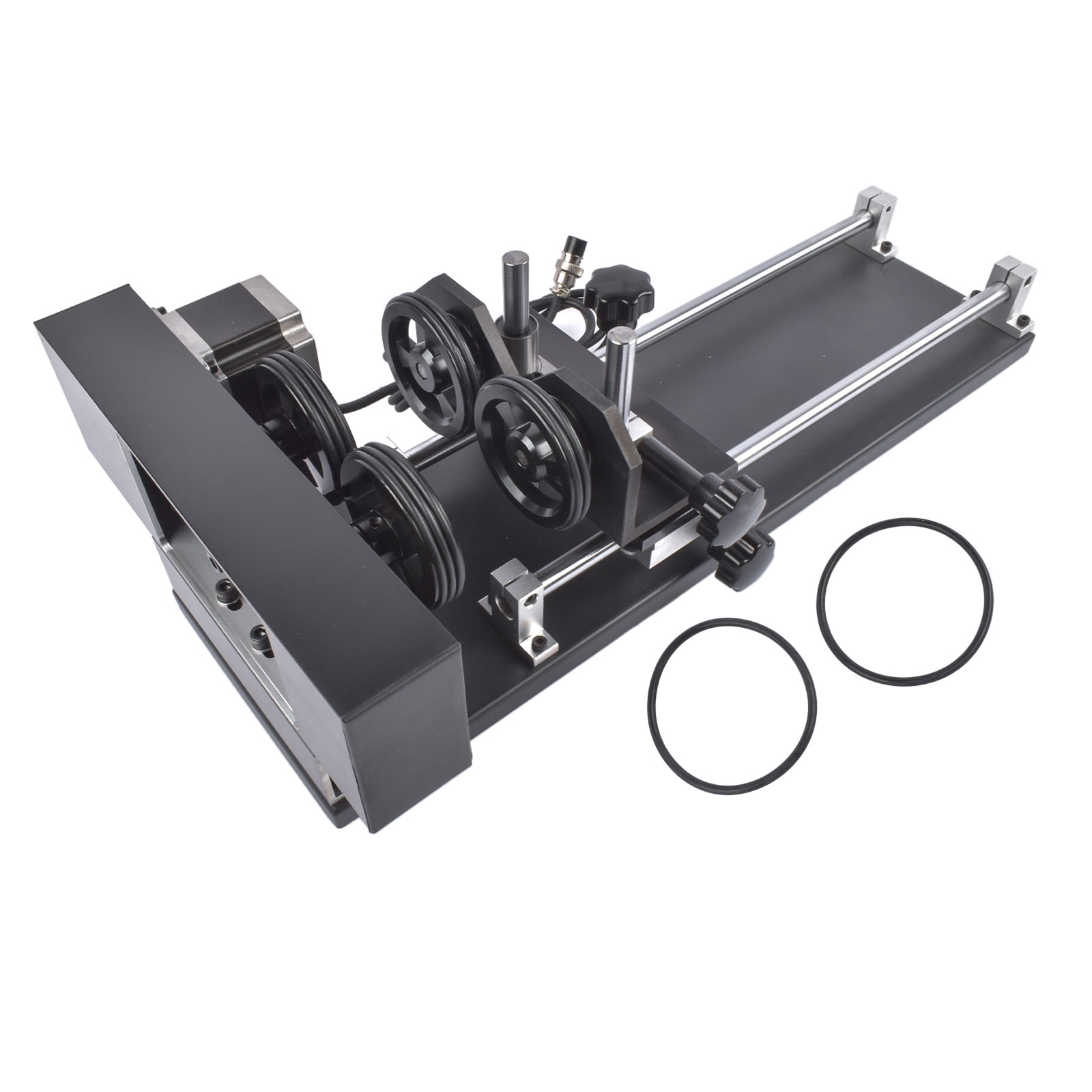 GELUOXI 4-Wheel Rotary Axis with 2-Phase Stepper Motor for 50W 60W 80W 100W 130W CO2 Laser Engraver Cutter Engraving Machine