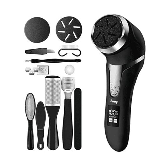 Removedor de Callos Electrico 18 Piezas Máquinas Exfoliadoras Belug,Negro