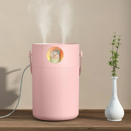 

PRINxy Twofold Spray Large Capacity Aromatherapy Humidifier USB Car Humidifier Home Bedroom Ambience Humidifier Pink