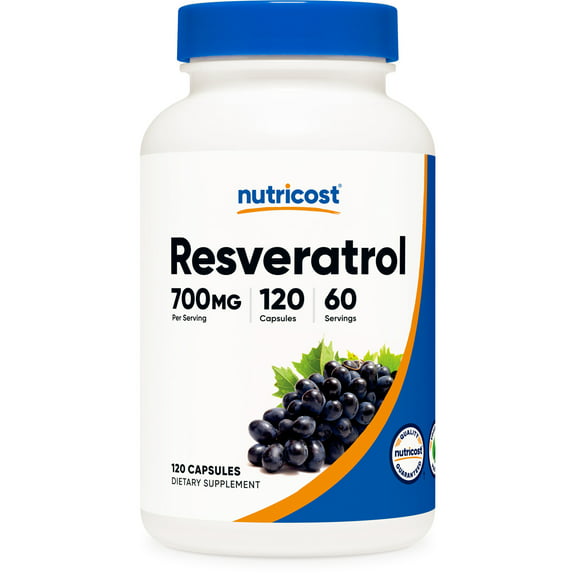 Nutricost Resveratrol 700mg, 120 Capsules - Gluten Free, Non-GMO, Vegan