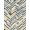 Blue Cream Tan, Pattern 15, variant on ODIKA 8'x10' Washable Area Rug Non-Shedding, Easy Care, Geometric Motif Interlocking Borders Minimalist Bands Striped Flowing Dynamic for King Size Bedroom Under Bed, Master Suite
