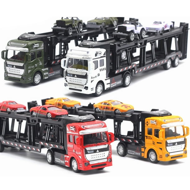 Cheers US 1:48 Juguetes para niños pequeños de 3, 4, 5 y 6 años, coches de transporte, camiones de transporte, juguetes, vehículos de fundición a presión, camiones de juguete, coches, modelo de coche