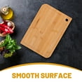 thumbnail image 6 of Minkissy Khaki Bamboo Cutting Board for Storage Use with Builtin Water Groove and Easy Clean Design 15.5 x 11.5 Inches, 6 of 7