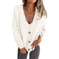 thumbnail image 1 of Suéter PRETTYGARDEN Blanco Mediano Oversized Cardigan con Botones, 1 of 7