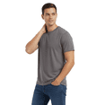 thumbnail image 3 of Hanes Essential Short Sleeve T-Shirt, Men's Casual Crewneck Classic Fit Tee, Oxford Grey, S, 3 of 5