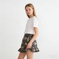 thumbnail image 4 of Skirts for Girls Ruffle Floral Flowy Short Skirts for Girls Cute Summer Skirts for Girls (Black1 12-18 Months), 4 of 7