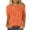 Orange, variant on Yuanlook Women's 3/4 Length Sleeve Tops Crew Neck Dressy Casual Blouses T Shirts Fall Clothes - Beige - S
