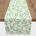 thumbnail image 2 of Creative Products Green Leaf Pattern 16x72 Poly Twill Table Runner, 2 of 3