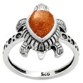 thumbnail image 5 of Tortoise - Peach Moonstone 925 Sterling Silver Ring s.8 Jewelry DGR1116_F_8 R-1076, 5 of 7